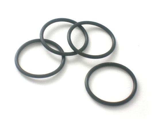 Four medical device rings in rubber