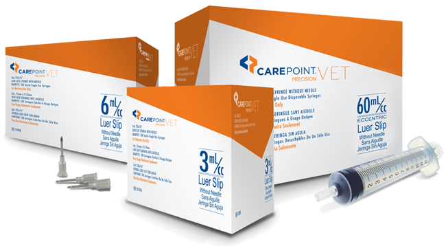 Three boxes of CarePoint precision that Luer slip without needle syringes