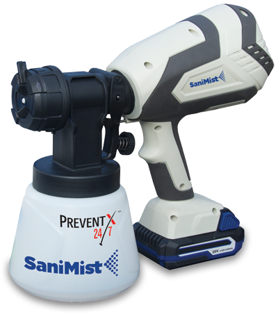 A single SaniMist surface applicator sprayer unit.