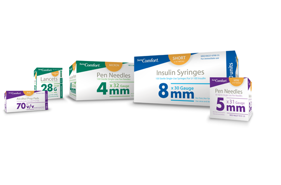 SureComfort product boxes